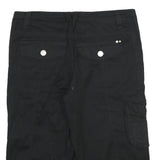 BUGLE BOY Womens Black Casual Cotton Blend Cargo Shorts M W32