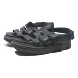 DR MARTENS Clarissa Womens Black Leather Strappy Sandals UK 4 Chunky Sole