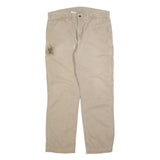 CARHARTT Mens Cotton Blend Beige Relaxed Straight Trousers W38 L32 Workwear