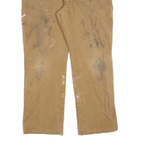 DICKIES Mens Relaxed Beige Cotton Blend Workwear Trousers W38 L32 Durable Fit