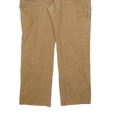 DICKIES Mens Relaxed Beige Cotton Blend Workwear Trousers W38 L32 Durable Fit