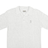 COMPAGNIE FRANCAISE Mens White Short Sleeve Polo Shirt L Cotton Blend Casual