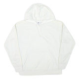 ADIDAS Womens White Hoodie UK 6 Cotton Blend Casual Pullover Sweatshirt