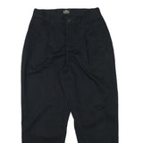 LEE Mens Cotton Blend Black Relaxed Tapered Trousers W29 L27 Classic Casual Zip