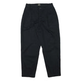LEE Mens Cotton Blend Black Relaxed Tapered Trousers W29 L27 Classic Casual Zip