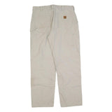 CARHARTT Mens Cotton Blend Beige Regular Fit Straight Trousers W36 L34 Workwear