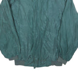 SILKBEAUTY Mens Green Silk Bomber Jacket S Woven Zip Closure Relaxed Fit