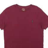 POLO RALPH LAUREN Mens Maroon Classic Cotton S Short Sleeve Crew Neck T-Shirt