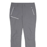 KAIKKIALLA Womens Grey Polyamide Blend Straight Regular Fit Trousers W34 L34 Zip