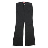 DICKIES Womens Black Cotton Regular Flared Trousers W30 L32 Workwear Pants