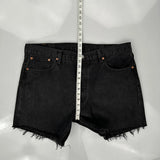 Levis Denim Shorts - 38W 8L Black Cotton