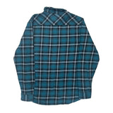 Quiksilver Checked Flannel Shirt - Large White Cotton