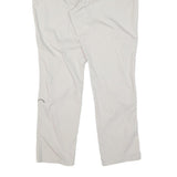 Beige Mens Regular Fit Straight Leg Trousers W34 L32 Polyester Blend Zip Closure