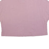 NIKE Womens Pink Black Graphic Crop T-Shirt XL Short Sleeve Crew Neck