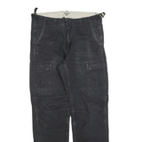 CARHARTT Mens Cotton Blend Black Relaxed Straight Trousers W29 L30 Workwear