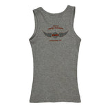 Motorcycle Harley Davidson Graphic Tank Top - 2XS Gray Cotton