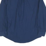 TOMMY HILFIGER Mens Blue Shirt XL Classic Fit Cotton Blend Long Sleeve Button