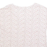 WHITE STUFF Womens Cream Printed Short Sleeve Round Neck Top UK 10 Cotton Blend