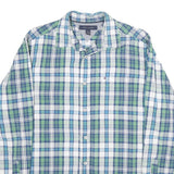 TOMMY HILFIGER Mens Blue & Green Check Shirt M Classic Button Up Long Sleeve
