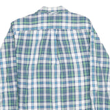 TOMMY HILFIGER Mens Blue & Green Check Shirt M Classic Button Up Long Sleeve