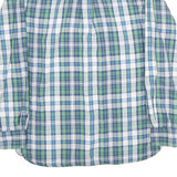 TOMMY HILFIGER Mens Blue & Green Check Shirt M Classic Button Up Long Sleeve