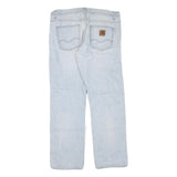 CARHARTT Mens Regular Fit Light Blue Denim Jeans W38 L32 Cotton Blend Zip