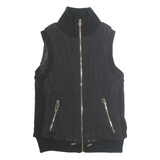 CALVIN KLEIN PERFORMANCE Womens Black S Quilted Knit Sleeveless Zip Jacket