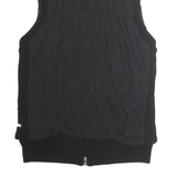 CALVIN KLEIN PERFORMANCE Womens Black S Quilted Knit Sleeveless Zip Jacket
