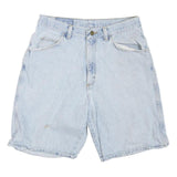 WRANGLER Womens Denim Blue Casual Shorts M W30 Cotton Blend Relaxed Fit