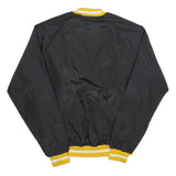 DOROTHY DUNNE Mens Black & Yellow Varsity Style Jacket L Nylon Plain Softball