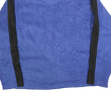 GAP Mens Blue & Black V-Neck L Polyester Sweatshirt Pullover Casual Warm