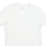 NAUTICA Womens White Crew Neck Short Sleeve Classic Fit T-Shirt M Plain Cotton