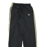 ADIDAS Mens Joggers Black & Pale Yellow Slim Tapered S W24 L30 Polyester Blend