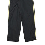 ADIDAS Mens Joggers Black & Pale Yellow Slim Tapered S W24 L30 Polyester Blend