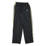 ADIDAS Mens Joggers Black & Pale Yellow Slim Tapered S W24 L30 Polyester Blend