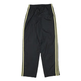 ADIDAS Mens Joggers Black & Pale Yellow Slim Tapered S W24 L30 Polyester Blend