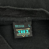 Tees Unlimited Single Stitch Long Sleeve T-Shirt - Large Black Cotton