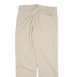 DICKIES Mens Cotton Beige Slim Straight Trousers W32 L31 Casual Workwear