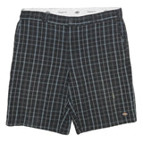 DICKIES Mens Black & Grey Checked Casual Shorts XL W40 Regular Fit Durable