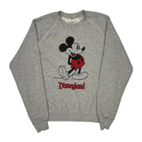 Disneyland Disney Cartoon Sweatshirt - Medium Gray Cotton Blend