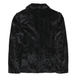 TILBER Womens Black Burnout Floral Velvet Button Jacket UK 10 Polyester Blend