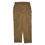 Carhartt Double Knee Carpenter Pants - 34W 32L Brown Cotton