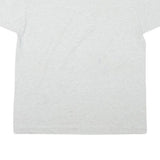THE BEST Mens Light Grey Graphic T-Shirt L Short Sleeve Crew Neck Cotton Blend