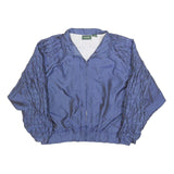 SADDLEBRED Womens Blue Jacket L Polyester Blend Plain Zip Lightweight Stylish