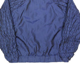 SADDLEBRED Womens Blue Jacket L Polyester Blend Plain Zip Lightweight Stylish