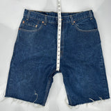 Levis Denim Shorts - 34W 10L Blue Denim