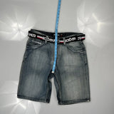 Ecko Unltd Denim Shorts - 32W 11L Gray Denim