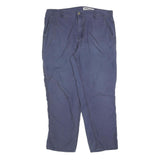 CARHARTT Mens Cotton Blend Navy Relaxed Straight Trousers W38 L30 Workwear