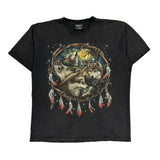 Wolf Design Rock Chang Graphic T-Shirt - XL Black Cotton