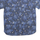 LEVI'S Mens Blue Floral Cotton Short Sleeve Shirt XL Summer Casual
